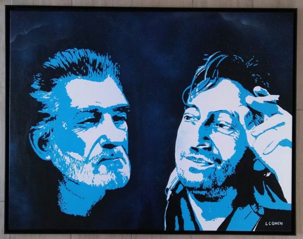 Portrait de Serge Gainsbourg et Eddy Mitchell
