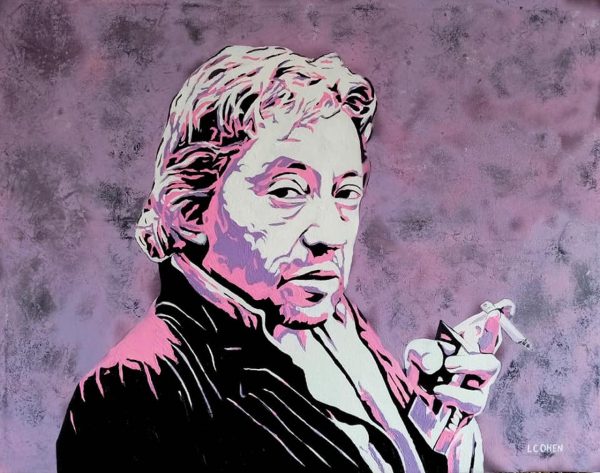 Portrait violet Serge Gainsbourg
