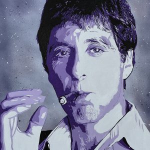 Portrait de Al Pacino fumant un cigare