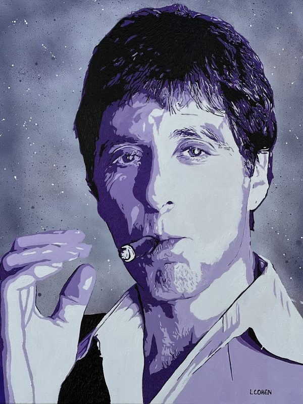 Portrait de Al Pacino fumant un cigare