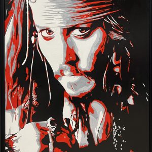 portrait du pirate des caraïbes Johnny Depp