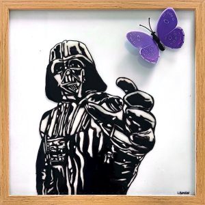 Dark vador essaye d’attraper un papillon
