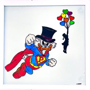 super picsou pars au secours d'une jeune fille qui s'envole avec ses ballons