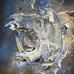 peinture abstraite in blue sur toile