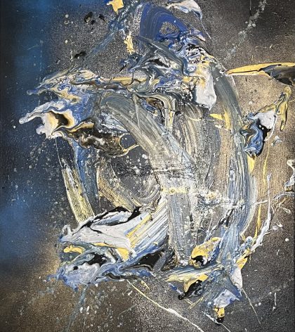 peinture abstraite in blue sur toile