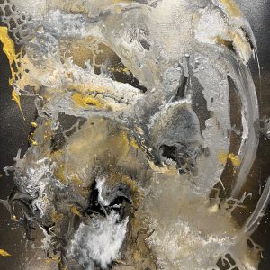 peinture abstraite in gold