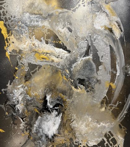 peinture abstraite in gold