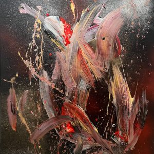 peinture abstraite in red