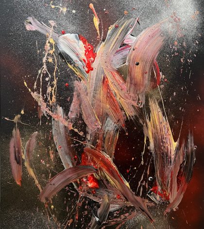 peinture abstraite in red